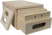 Lesolar Photography Apple Box Set of 5 Standard Wooden Apple Boxes with Magnetic