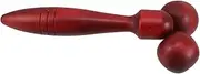HEATSHAKING Wooden Face Massager Tool Handheld Dual Roller for Facial Calf Leg Muscle Relaxation Beauty Care Instrument for Home Office Use Promotes