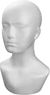 Foam Head,White Foam Wig Holder Stand Head - Beauty Cosmetology Display Manikin Model for Hairpieces Arts Crafts Salon Scarve Glasses Headphone Hair Accessories