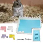 Pet Cage Platform with Fence Easy Cleaning Hamster Platform Ladder Fence Rabbit