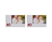 2x Gibson Gifts 40th Wedding Anniversary Photo Frame Home/Garden Decor 6x4"