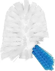 OXO Good Grips Toilet Brush with Rim-Cleaner Replacement Head, White, Plastic Handle, 10-Inch