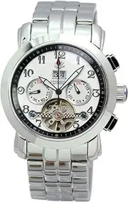 J.HARRISON(ジョン・ハリソン) John Harrison JH-008WW Watch, Silver, Dial color - black, watch