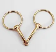 KANKAI 12.7cm Durable Iron Horse Snaffle Bit Loose Ring Bit Horse Equipment Wholesale (Gold)