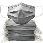 50PCS Gray Disposable Face Masks Non-medical 3 Layer Protection Face Masks fo...
