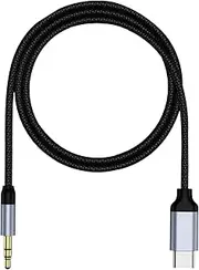 Aux Cord to USB C - Audio Aux Jack Cable | Type C to 3.5mm Headphone Car Stereo Cord | Double-Ended Audio Cable | Aux Cord compatiblee with Phone, Tablet, Computer