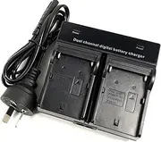 Dual Double Mains Battery Charger for Sony NP-F990 NP-F970 NP-F960 NP-F330 NP-F550 NP-F570 NP-F750 NP-F770 CCD-TRV DCR-TRV Series Handycam Camera Photography LED Vedio Light Lamp