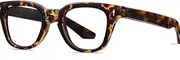 [WNCKSQ] acetate blocking glasses retro women square glasses frame for men optical black leopard clear lens