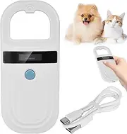 Pet ID Reader, White Animal Chip Reader, Microchip Reader for Dogs/Cat, Pet Microchip Scanner, Pet ID Pet Scanner, Pet Chip Reader for Animal Tracking