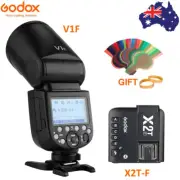 Godox V1F V1-F 2.4G Round Head Flash Speedlite + X2T-F Trigger for Fuji Fujifilm