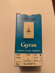 Lutron NSB GL-603P-IV Light and Dimmer Switches EA 3 Way Ivory