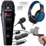 Zoom M4 MicTrak Stereo Microphone Recorder and Lavalier Condenser Microphone Kit