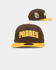 [New Era] New Era San Diego Padres 'Chenille' Golfer Snapback Brown - Size ONE ONE Brown