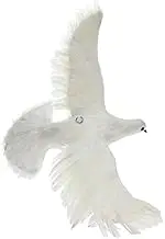 Artificial Feathered, Hunting Garden Decoration, 4 White Flying