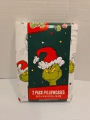 The Grinch & Max Christmas Holiday ~ Cotton Standard Pillowcase ~ Set of 2 20x30