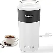 Sekaer Portable Travel Kettle, Double Voltage 110V-240V, Mini Kettle for Tea Coffee, 304 Stainless Steel Small Hot Water Kettle, 4 Temperature Presets and Auto Shut Off