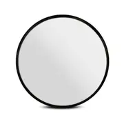TOOLKISS Wall Mirror Makeup 80cm Home Decor Framed Mirrors Bathroom Round Black