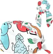 [YTYVAGT] Scrub Caps Women,Scrub Hats Suitable for Women,Animal Tiger Koala Hand Drawing