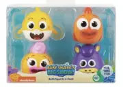 Kid's Bath Toys Baby Shark Big Show Squirting 4 Pack Tub Time FUN BPA Free