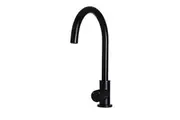 Meir Round Gooseneck Kitchen Mixer Tap Matte Black MK03PN