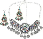 [TENDYCOCO] Adjustable Vintage Headpiece Chain Hook Earrings for Women Bridal Chain Jewelry Set Women's Jewelry
