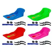 Snow Sled Heavy Duty with Brake Large with Pull Rope Grass Sliding Sled
