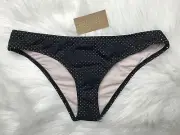 Rachel Roy Women's Bikini Bottom Black Eyelet Sporty Cheeky Triangle Size Small