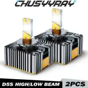Pair D5S D5R LED Headlight High Low Beam Bulbs 10000LM For Fiat 500X 2016-2018