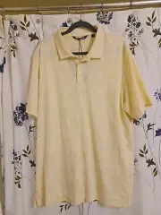 Travis Mathew On Porpoise Golf Polo Shirt Mens XXL Short Sleeve Light Yellow