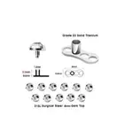 Dermal Anchor 50pcs Sold Titanium Base and 4MM Clear CZ Top