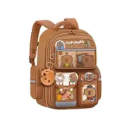 Cartoon Capybara School Backpack Lightweight Book Bag Large Capacity Daypack For Elementary Student Boys & Girls 11style 02