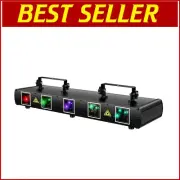 Compact Professional DJ Laser Light with Sound Activation & 5 Beam Effects