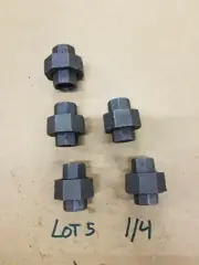 Lot Of 5 New Anvil Union 1/4" 1/4in 1/4 Inch FNPt Cast Iron 300 lb Malleable