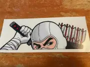 G.I. Joe Storm Shadow Decal Peeker Sticker Bam Geek Exclusive 6.5" x 2.75"