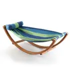 NNEDSZ Kids Timber Hammock Bed Swing - Blue