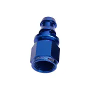 Aeroflow Full Flow One Piece Tight Radius Push Lock Hose End Blue Straight -6