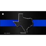 Texas Thin Blue Line Novelty Metal Key Chain KC-8925