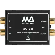 McLelland Compact Passive Stereo to Mono Audio Converter RCA Input/Outputs