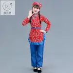 村姑阿慶嫂碎花表演服  鄉村民族舞蹈採茶女服裝民國農民衣服客家