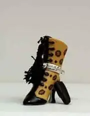 Leopard Print Bootporcelain Hinged PHB Box Midwest of Cannon Falls