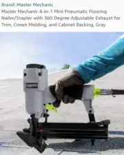 Master Mechanic Mini Flooring Nailer/ Stapler, Pheumatic, 4 in 1