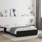 Bed Frame with Drawers Black 135x190 cm Engineered Wood