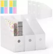 6 PCS Scrapbook Paper Storage Foldable Scrapbook Paper Holder with 2 Pcs Sticky