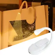 Catzon Portable Book Light Clip on 3 Colors Stepless Dimming for Reading Lovers-White