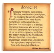 Sonnet 41 FRIDGE MAGNET (3 x 3 inches) William Shakespeare