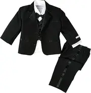 [Spring Notion] Baby Boys' Black Classic Fit Tuxedo Set, No Tail