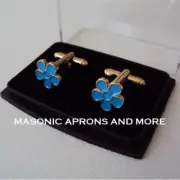 Masonic Forget Me Not Cufflinks (UnBoxed)(4601-A)