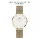 Daniel Wellington DW 手錶 Petite Evergold 32mm香檳金米蘭金屬錶 DW00100348