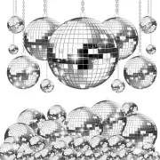 60 Pcs Mirror Disco Balls Bulk Ornaments Reflective Silver Glass Disco Ball Deco