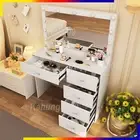 Vanity Table Set w/ Mirror Dressing Table Storage Organizer Dresser Vanity Set